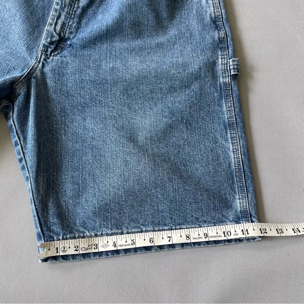 Vintage Wrangler Baggy Carpenter Denim Jean Shorts Jorts Men’s Size 36 Waist EUC - Picture 9 of 11